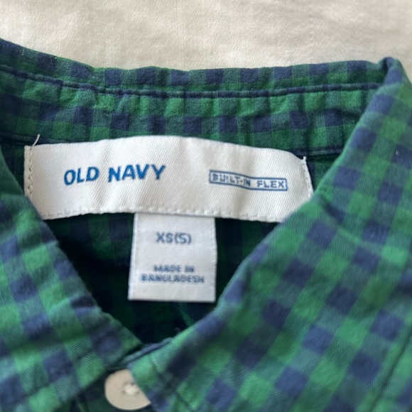 Old navy plaid long sleeve boys button up - Picture 2 of 2